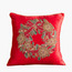 وسادة محشوة بتطريز إكليل وفيونكة - 45 × 45 سم-household-christmas-decorandtableware-cushions-image-1