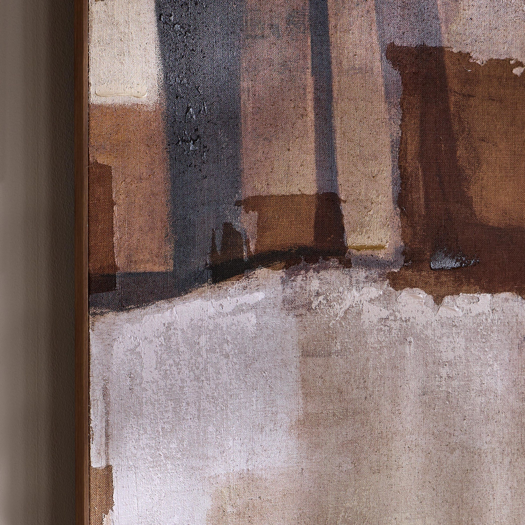 لوحة جدارية جوت مؤطرة مرسومة يدويا - تيريان - 145x200 سم-household-walldecorandmirrors-wallart-image-2