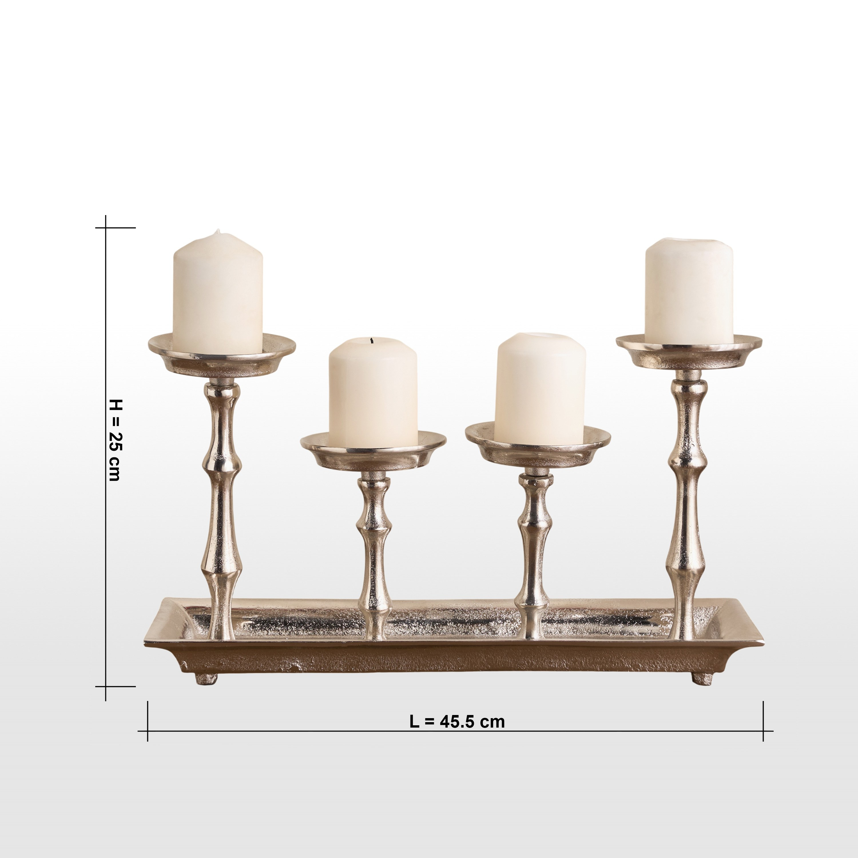 Loft Giulia Metal Pillar Candleholder - 25 cm-household-decor-candleholdersandlanterns-image-7
