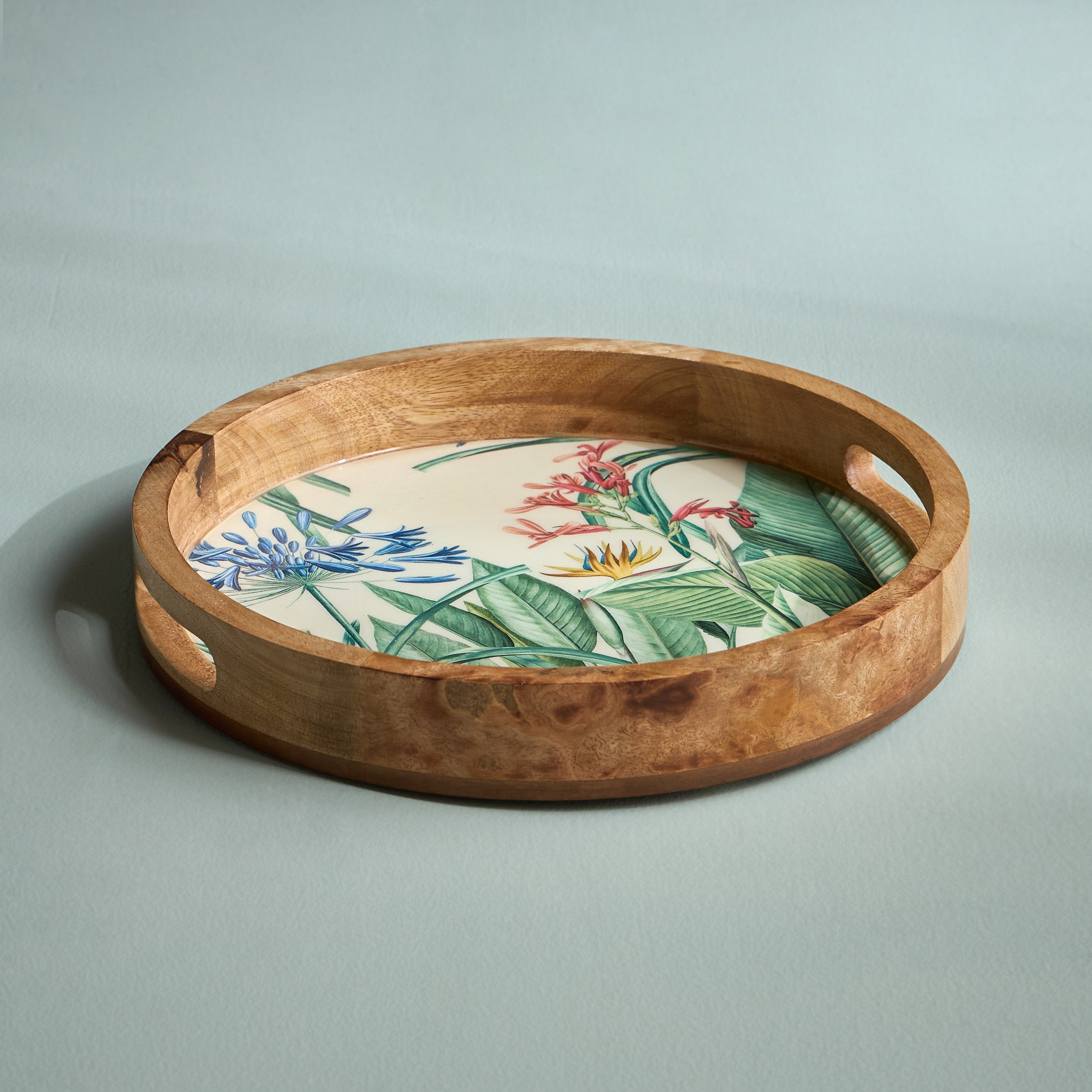 Botanical Mango Wood Serving Tray