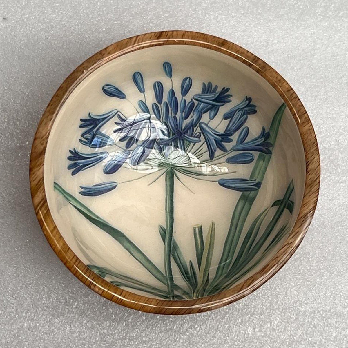 Botanical Wooden Serving Bowl - 12 cm-household-dining-dinnerware-bowls-image-2