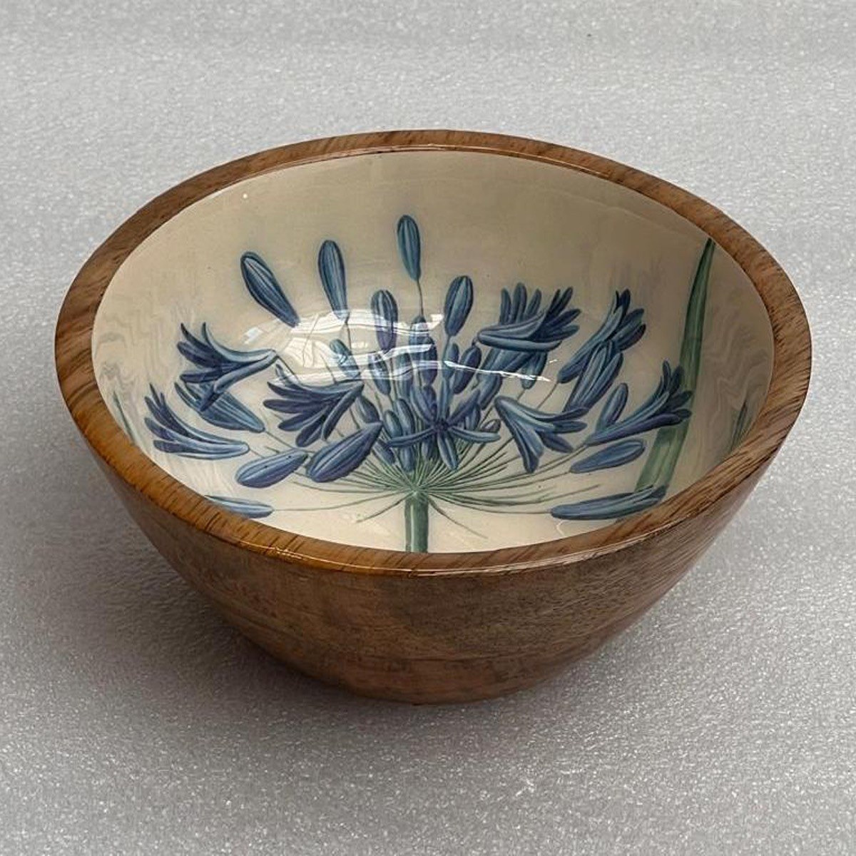 Botanical Wooden Serving Bowl - 12 cm-household-dining-dinnerware-bowls-image-3