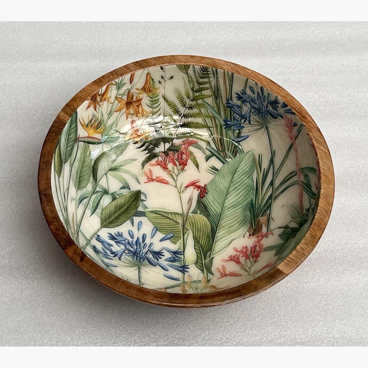 Botanical Wooden Serving Bowl - 24 cm-household-dining-dinnerware-bowls-image-3