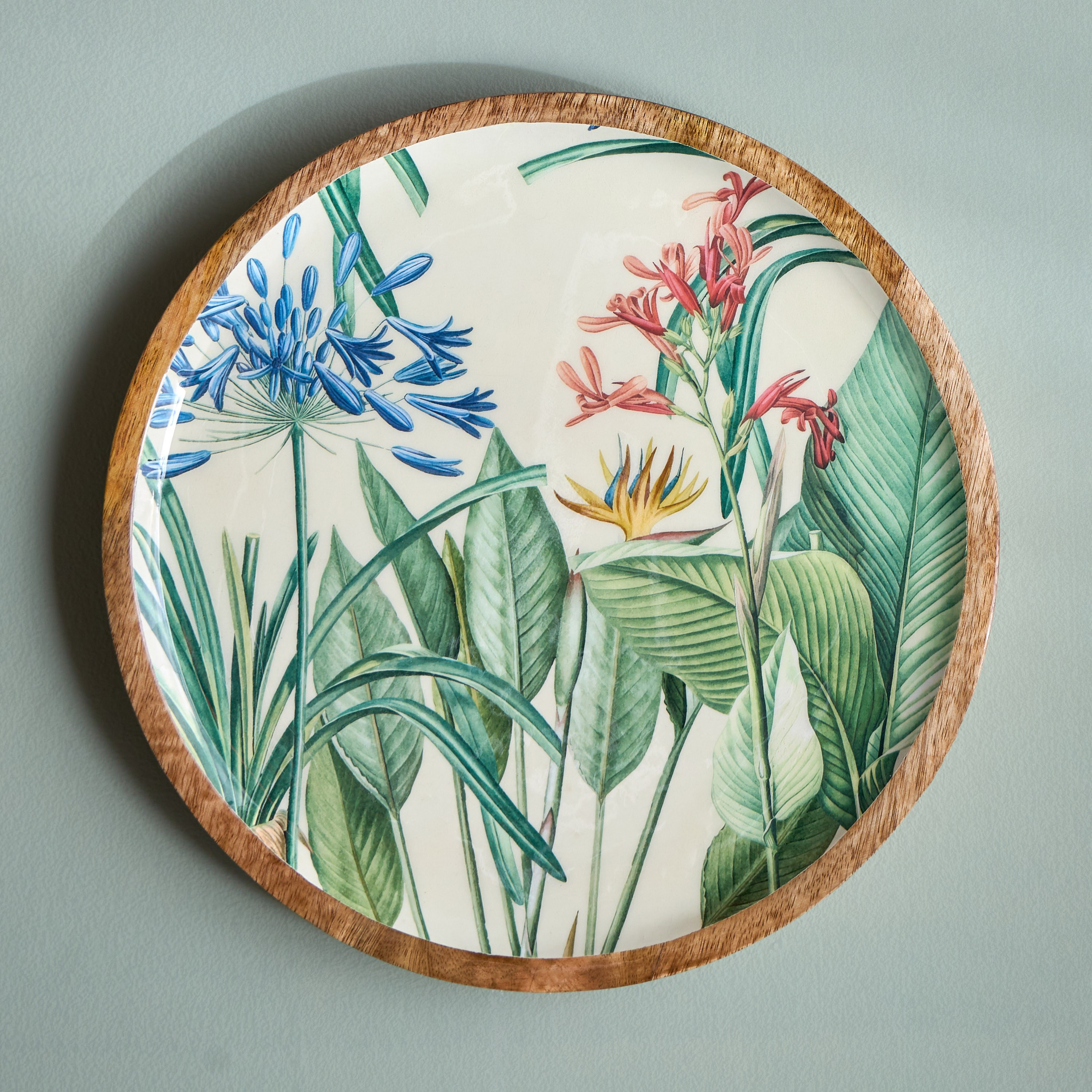 Botanical Mango Wood Serving Platter