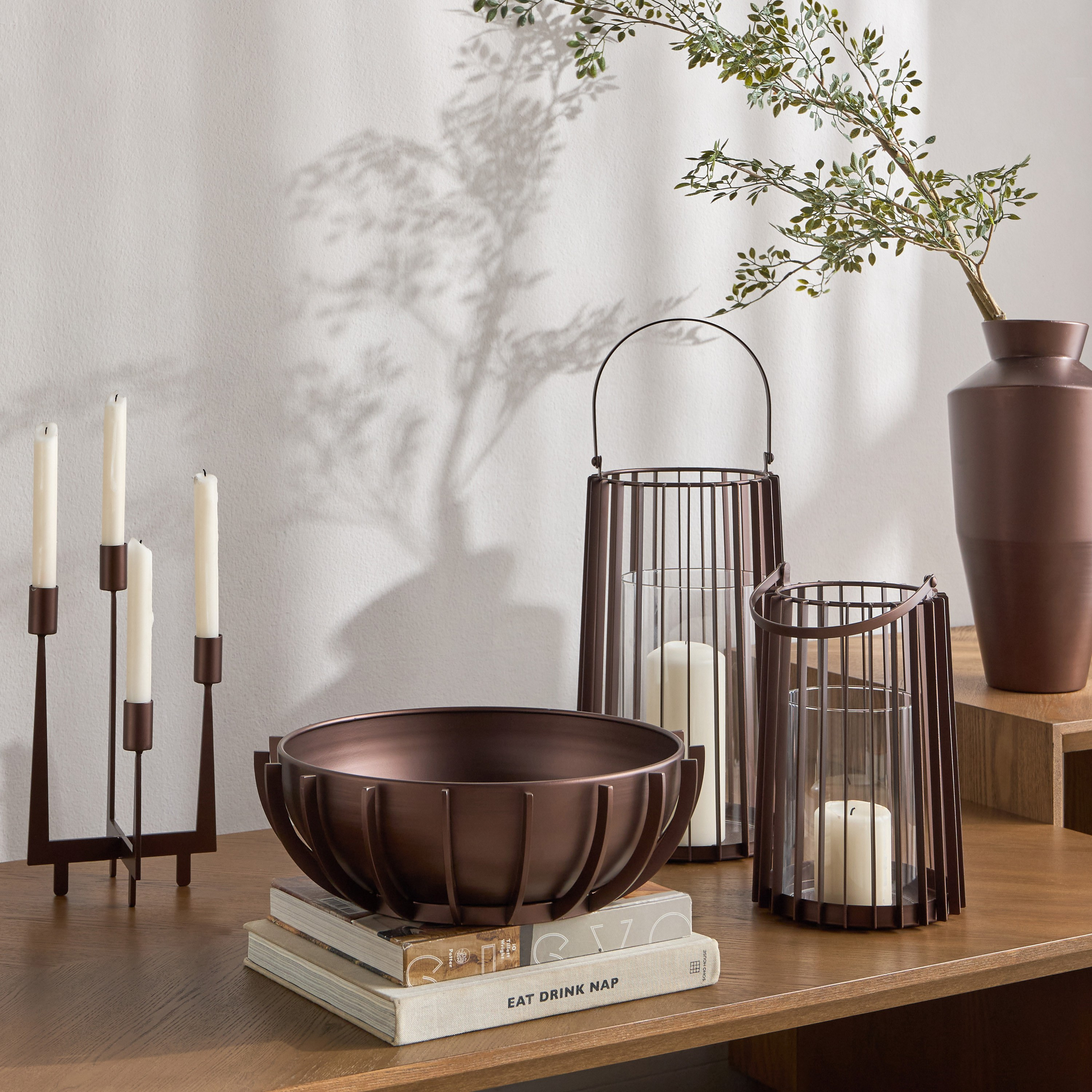 فانوس معدني مضلع - مونوليث لوكس -40 سم-household-decor-candleholdersandlanterns-image-6
