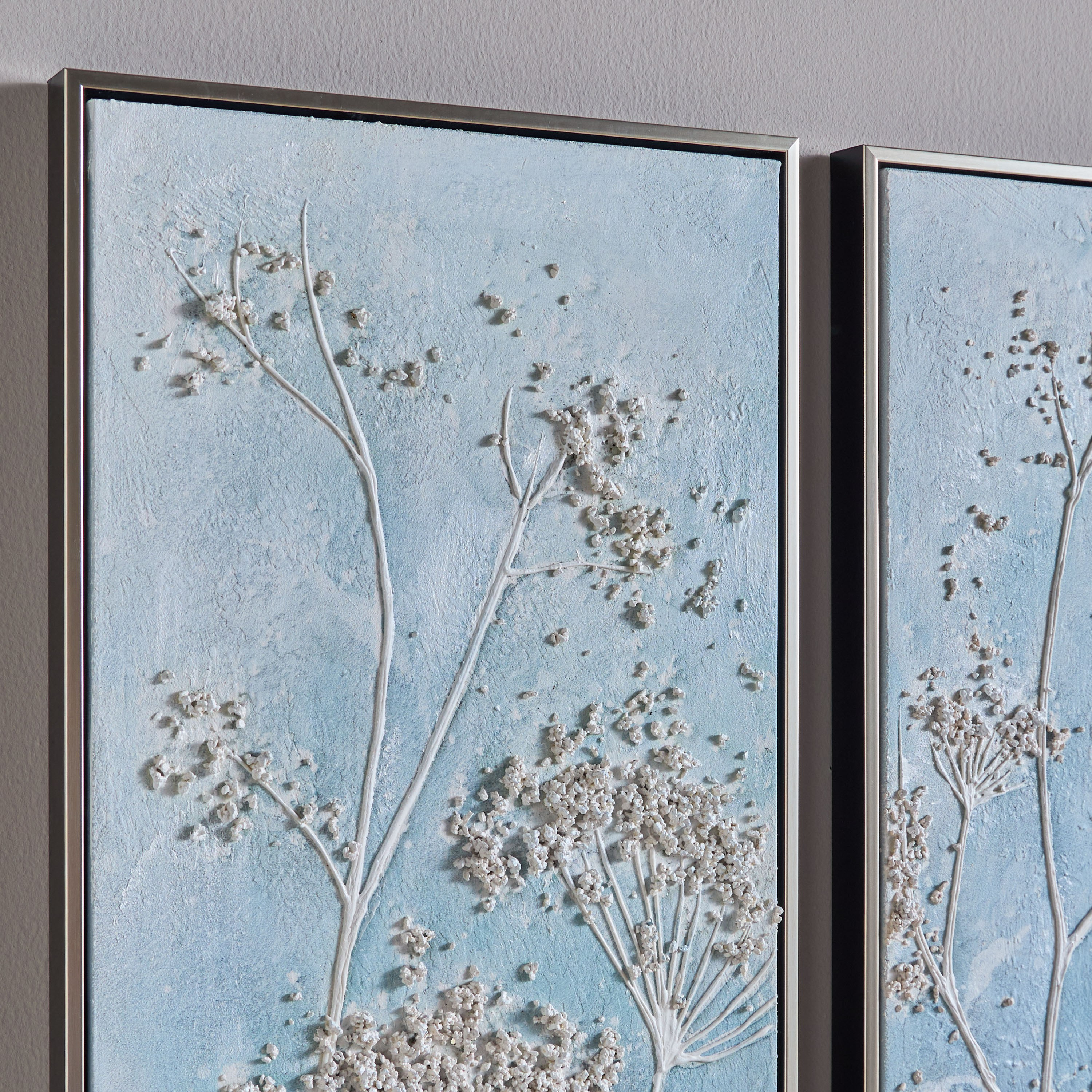 طقم لوحات حائط كانفس مؤطرة من 3 قطع بتصميم طلاء زيتي - كلوريس - 40×120 سم-household-walldecorandmirrors-wallart-image-2