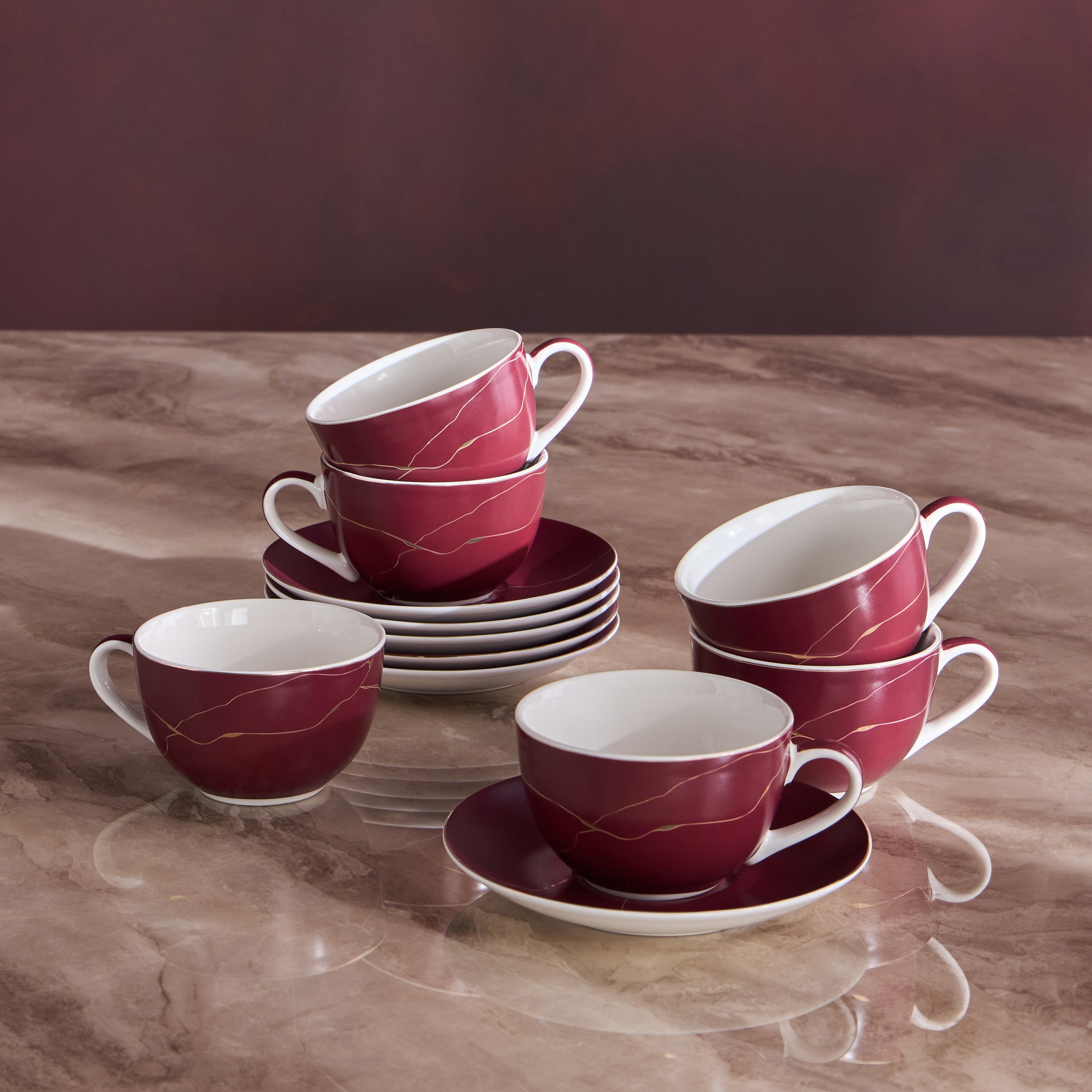 Noctis 12-Piece New Bone China Tea Set - 220 ml, Serves 6-household-dining-teaandcoffee-teaandcoffeesets-image-1