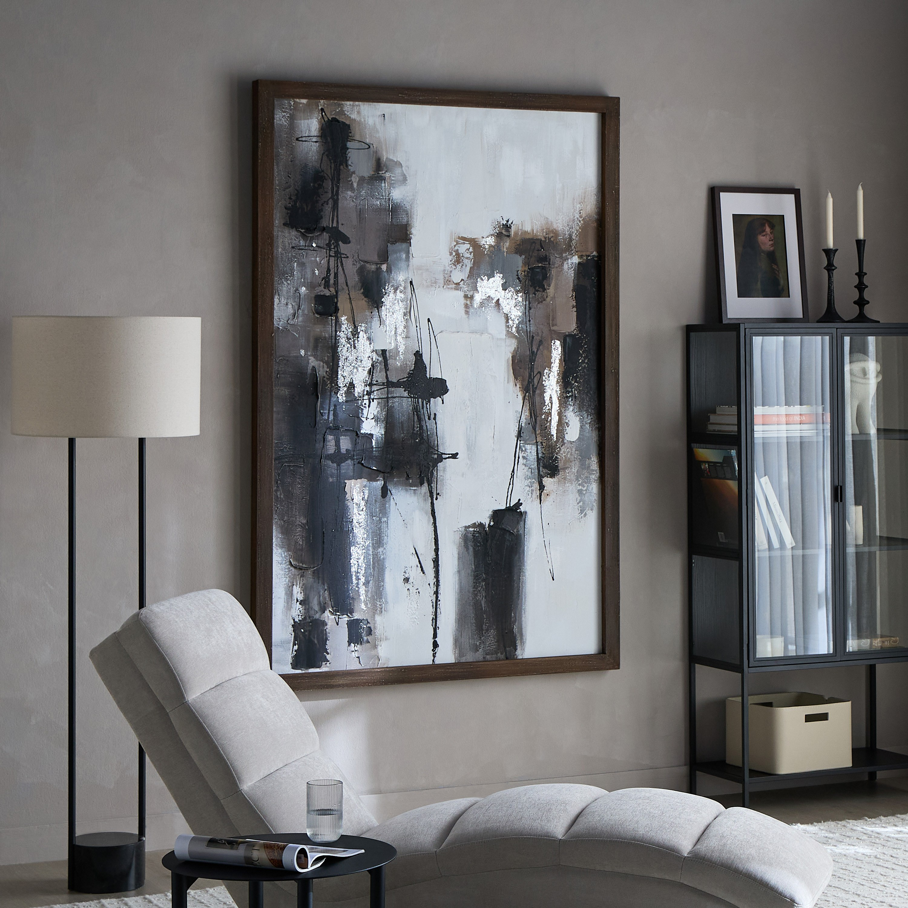 Monolith Jinan Hand-painted Framed Canvas Wall Art - 120x180 cm-household-walldecorandmirrors-wallart-image-3