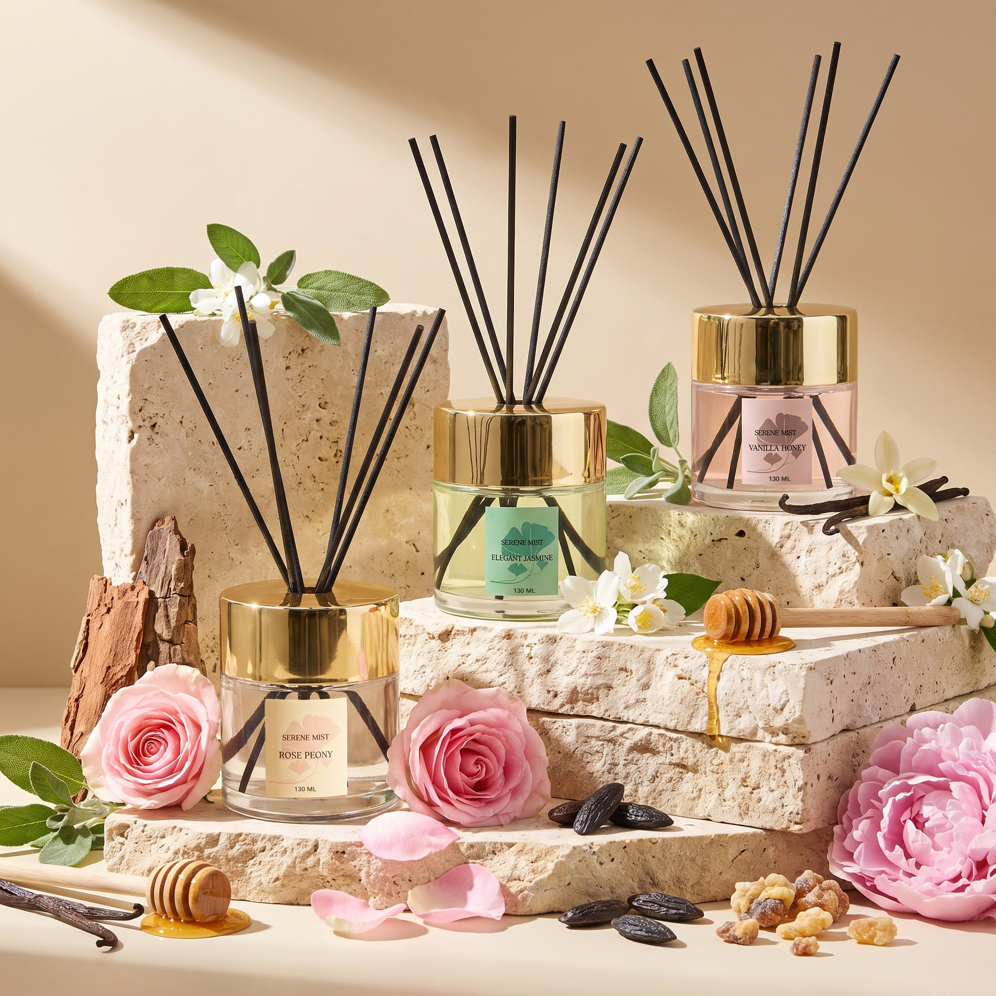 Serene Mist Vanilla Honey Reed Diffuser - 130 ml-household-homefragrance-reeddiffusers-image-4