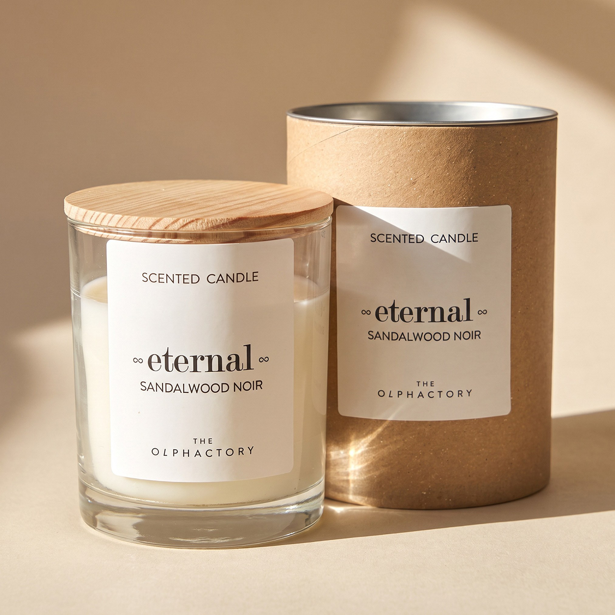 Olphactory Sandalwood Noir Scented Jar Candle - 40 h-household-homefragrance-candles-image-2