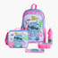 طقم شنطة ظهر 5 قطع بطبعات ستيتش مع شنطة غداء وقارورة مياه - 33x18x52 سم-babyandkids-schoolessentials-schoolbags-image-2