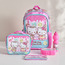 Hello Kitty Print 5-Piece Backpack Set with Lunch Bag and Water Bottle - 33x18x52 cm-babyandkids-schoolessentials-schoolbags-image-1