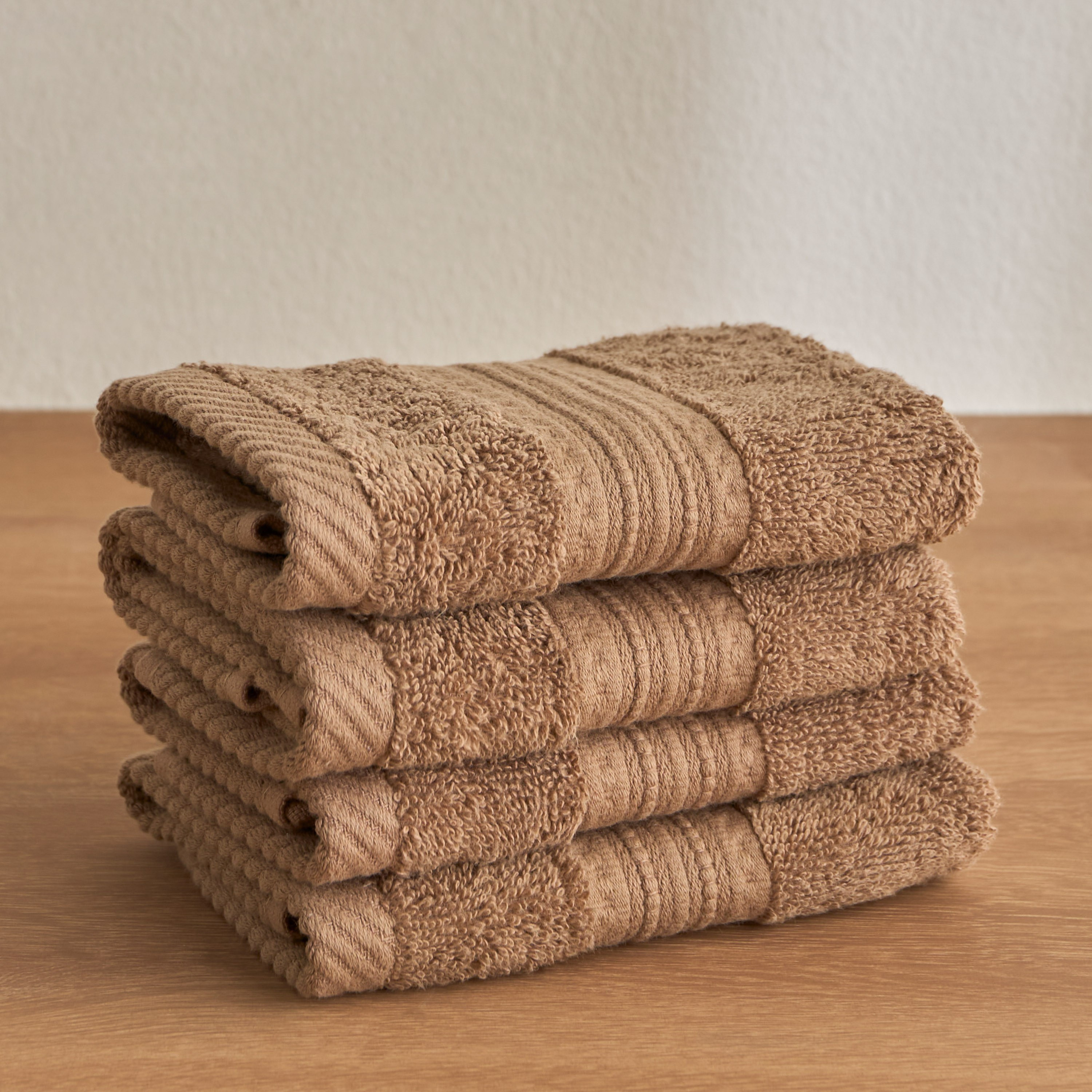 طقم مناشف يد قطن 600 غرام لكل متر مربع 4 قطع - سيرينا - 30x30 سم-household-bathandlaundry-bathlinen-towels-image-1