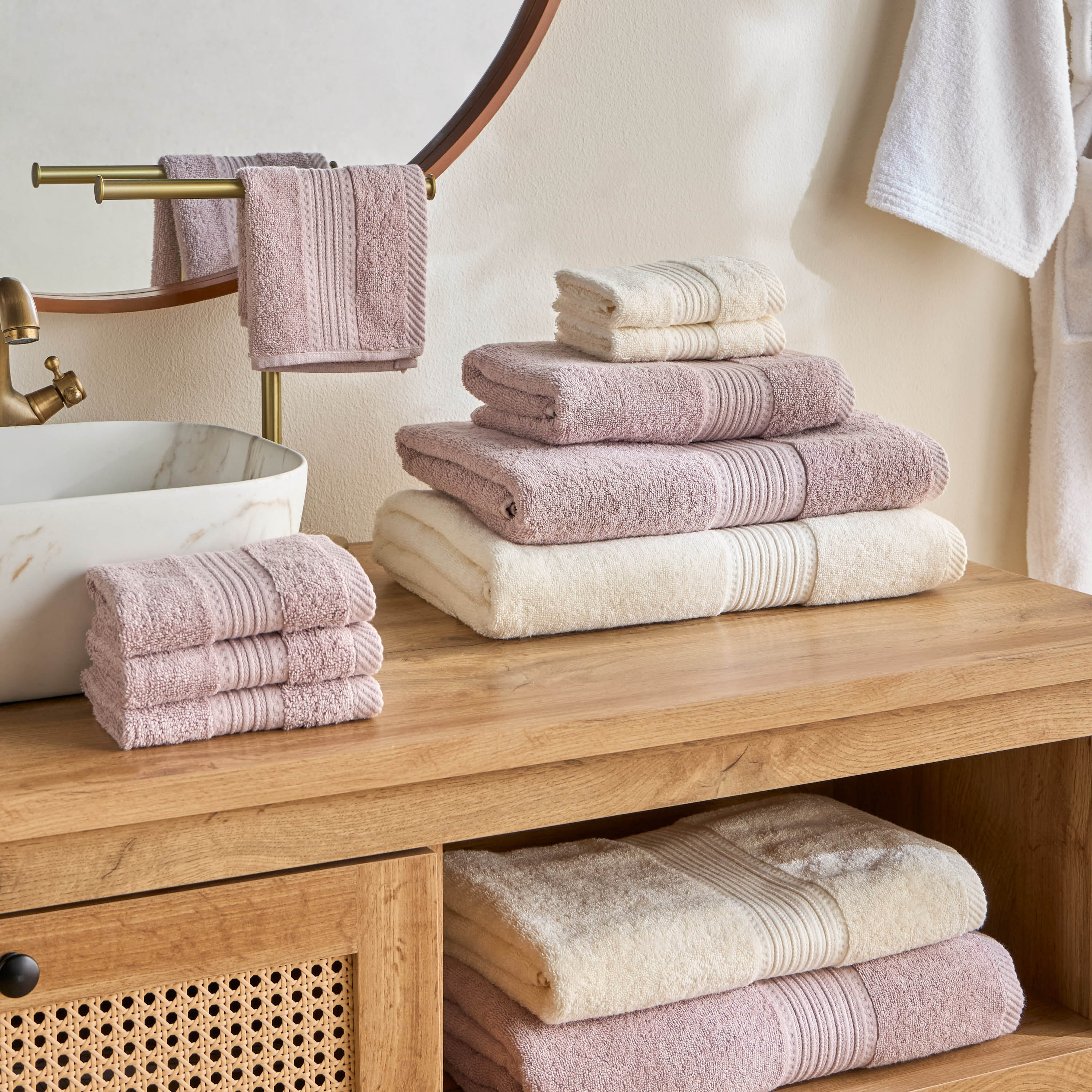 طقم مناشف يد قطن 600 غرام لكل متر مربع 4 قطع - سيرينا - 30x30 سم-household-bathandlaundry-bathlinen-towels-image-6