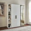 Falcon 3 Door Swing Wardrobe with Drawer - Reflective Glass/HG White-InfluencerCodes_Ramadan26_All_20012026-image-1