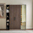 Falcon 3 Door Swing Wardrobe with Drawer - Reflective Glass/Dark Oak-InfluencerCodes_Ramadan26_All_20012026-image-2