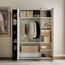 Falcon 3 Door Swing Wardrobe with Drawer - Reflective Glass/Dark Oak-InfluencerCodes_Ramadan26_All_20012026-image-3