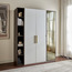 Falcon 3 Door Swing Wardrobe with Drawer - Reflective Glass/White Oak-InfluencerCodes_Ramadan26_All_20012026-image-1