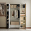 Falcon 3 Door Swing Wardrobe with Drawer - Reflective Glass/White Oak-InfluencerCodes_Ramadan26_All_20012026-image-3
