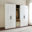 Falcon 5 Door Swing Wardrobe with Drawer - HG White/Reflective-InfluencerCodes_Ramadan26_All_20012026-image-1
