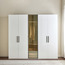 Falcon 5 Door Swing Wardrobe with Drawer - HG White/Reflective-InfluencerCodes_Ramadan26_All_20012026-image-2