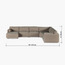 Eterno Plus 5 Seater Right Corner Sofa with Left Chaise-furniture-sofaandseating-cornersofas-image-8