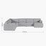 Eterno Plus 5 Seater Left Corner Sofa with Right Chaise-furniture-sofaandseating-cornersofas-image-9