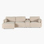 Eterno Plus 3 Seater Sofa with Left Chaise and Console-furniture-sofaandseating-cornersofas-image-2