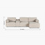 كنبة 3 مقاعد مع شيزلونج أيمن وطاولة كونسول - إيتيرنو بلس-furniture-sofaandseating-cornersofas-image-1